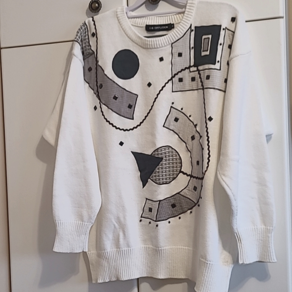 I.B. DIFFUSION Vintage 1990's Knit Long Sleeve Sweater